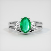 1.19 Ct. Emerald Ring, Platinum 950 1