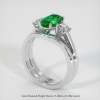 1.19 Ct. Emerald Ring, Platinum 950 2