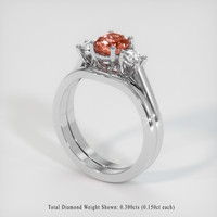 1.35 Ct. Sapphire Ring, 14K White Gold 2