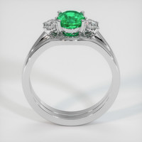 0.79 Ct. Emerald Ring, 18K White Gold 3