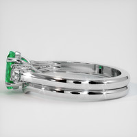 0.79 Ct. Emerald Ring, 18K White Gold 4