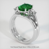 1.75 Ct. Emerald Ring, 18K White Gold 2