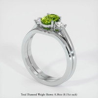 1.00 Ct. Sapphire Ring, 18K White Gold 2