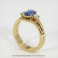 1.10 Ct. Sapphire Ring, 14K Yellow Gold 2