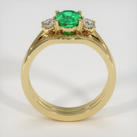 0.79 Ct. Emerald Ring, 18K Yellow Gold 3