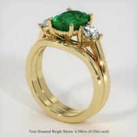1.75 Ct. Emerald Ring, 18K Yellow Gold 2