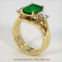 2.95 Ct. Emerald Ring, 18K Yellow Gold 2