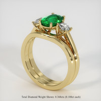 1.22 Ct. Emerald Ring, 18K Yellow Gold 2