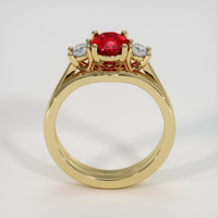 1.20 Ct. Ruby Ring, 18K Yellow Gold 3