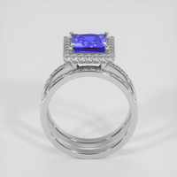 2.65 Ct. Violetish Blue Tanzanite Ring, 14K White Gold 3