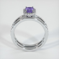 0.75 Ct. Purple Sapphire Ring, 14K White Gold 3