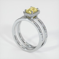 1.59 Ct. Yellow Sapphire Ring, 14K White Gold 2