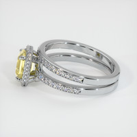 1.59 Ct. Yellow Sapphire Ring, 14K White Gold 4