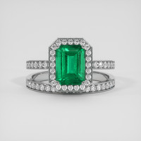 2.19 Ct. Emerald Ring, 18K White Gold 1