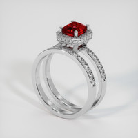 1.65 Ct. Ruby Ring, 18K White Gold 2