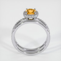 1.39 Ct. Yellowish Orange Sapphire Ring, Platinum 950 3