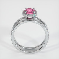 1.39 Ct. Pink Sapphire Ring, 10K White Gold 3
