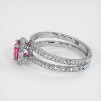 1.39 Ct. Pink Sapphire Ring, 10K White Gold 4