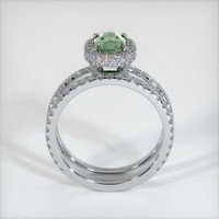 0.89 Ct. Green Sapphire Ring, 10K White Gold 3