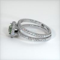 0.89 Ct. Green Sapphire Ring, 10K White Gold 4
