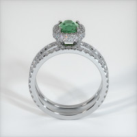 0.90 Ct. Green Sapphire Ring, 10K White Gold 3