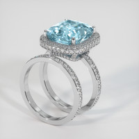 12.40 Ct. Gemstone Ring, 14K White Gold 2