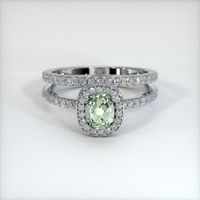0.89 Ct. Sapphire Ring, 14K White Gold 1