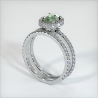 0.89 Ct. Sapphire Ring, 14K White Gold 2