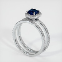 1.52 Ct. Sapphire Ring, 18K White Gold 2