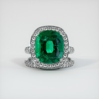 6.53 Ct. Emerald Ring, 18K White Gold 1