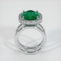 6.53 Ct. Emerald Ring, 18K White Gold 3