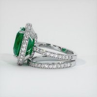6.53 Ct. Emerald Ring, 18K White Gold 4