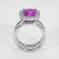 3.18 Ct. Purple Sapphire Ring, 18K White Gold 3