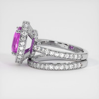 3.18 Ct. Purple Sapphire Ring, 18K White Gold 4
