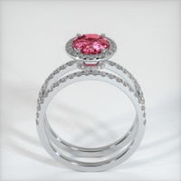 2.39 Ct. Reddish Pink Sapphire Ring, Platinum 950 3