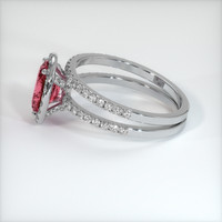 2.39 Ct. Reddish Pink Sapphire Ring, Platinum 950 4