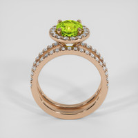 2.00 Ct. Green Peridot Ring, 14K Rose Gold 3