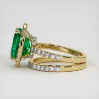 3.54 Ct. Emerald Ring, 18K Yellow Gold 4