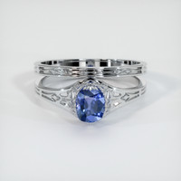 0.77 Ct. Blue Sapphire Ring, Platinum 950 1
