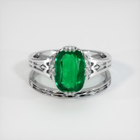1.84 Ct. Emerald Ring, Platinum 950 1
