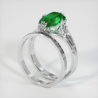 1.84 Ct. Emerald Ring, Platinum 950 2