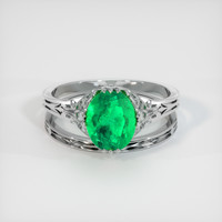 1.38 Ct. Emerald Ring, Platinum 950 1