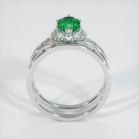 0.73 Ct. Emerald Ring, Platinum 950 3