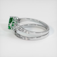 0.73 Ct. Emerald Ring, Platinum 950 4