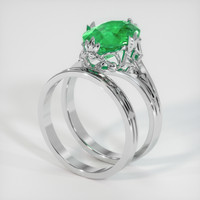 2.81 Ct. Emerald Ring, Platinum 950 2