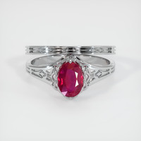 0.82 Ct. Ruby Ring, Platinum 950 1