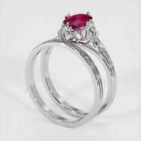 0.82 Ct. Ruby Ring, Platinum 950 2