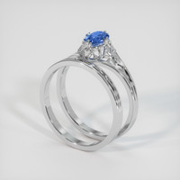 0.75 Ct. Sapphire Ring, Platinum 950 2