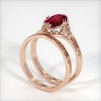 2.77 Ct. Ruby Ring, 18K Rose Gold 2