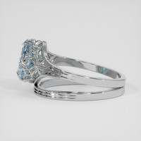 1.00 Ct. Blue Aquamarine Ring, Silver 4